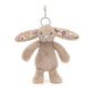 Blossom Beige Bunny ‘Petal’ Bag Charm - Jellycat