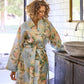 Big Beauty Floral Linen Robe
