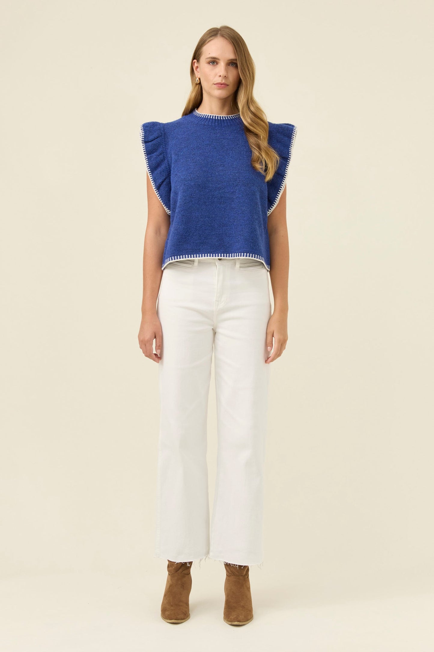 Athena Frill Knit Top