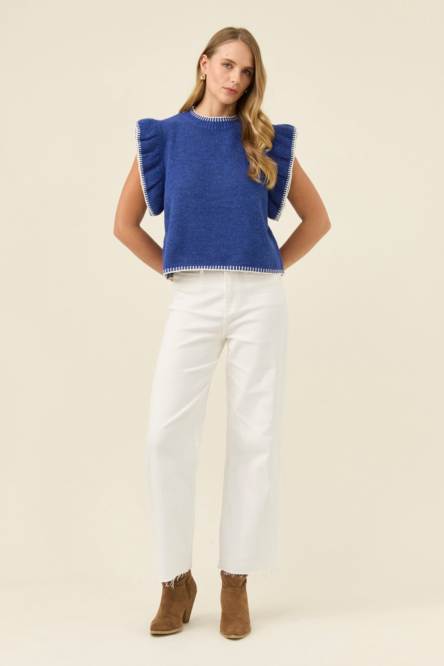 Athena Frill Knit Top