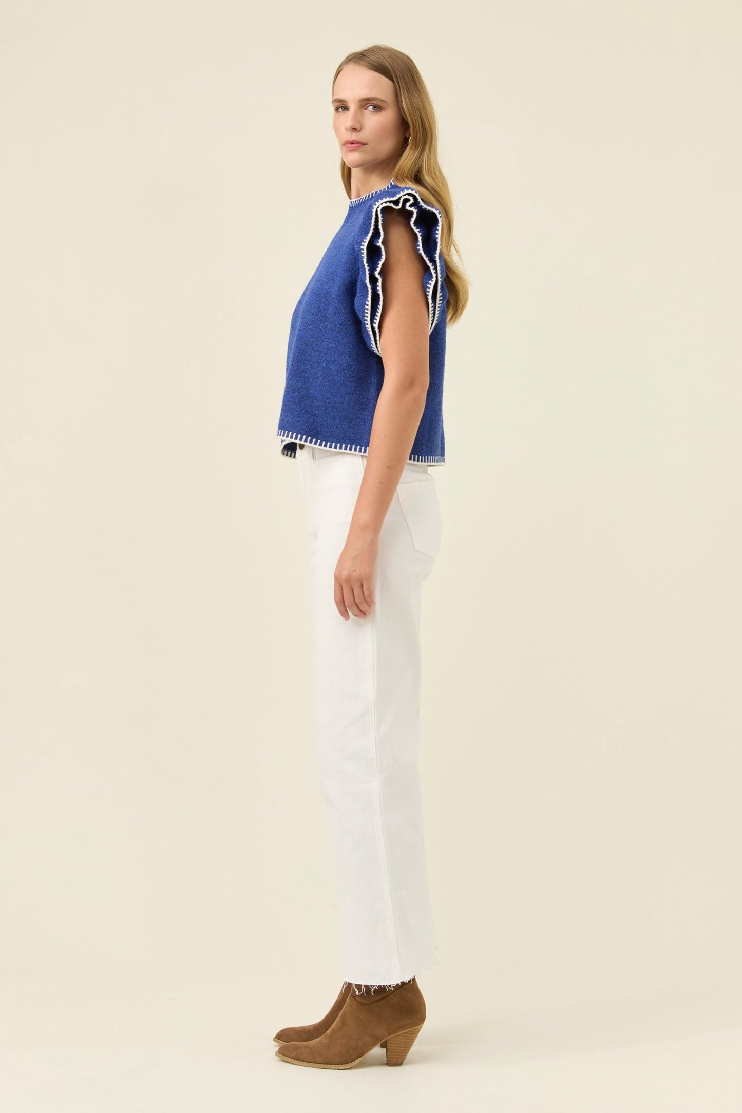 Athena Frill Knit Top