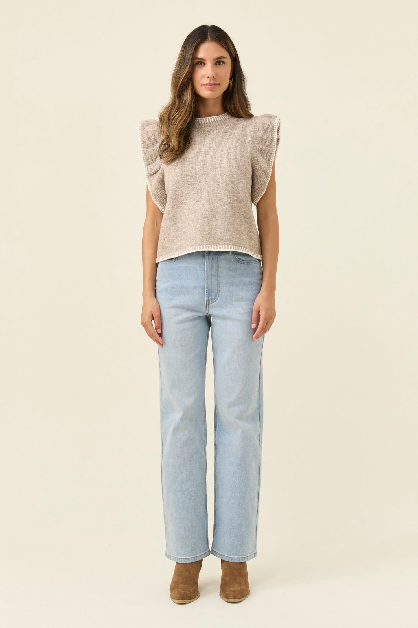 Athena Frill Knit Top