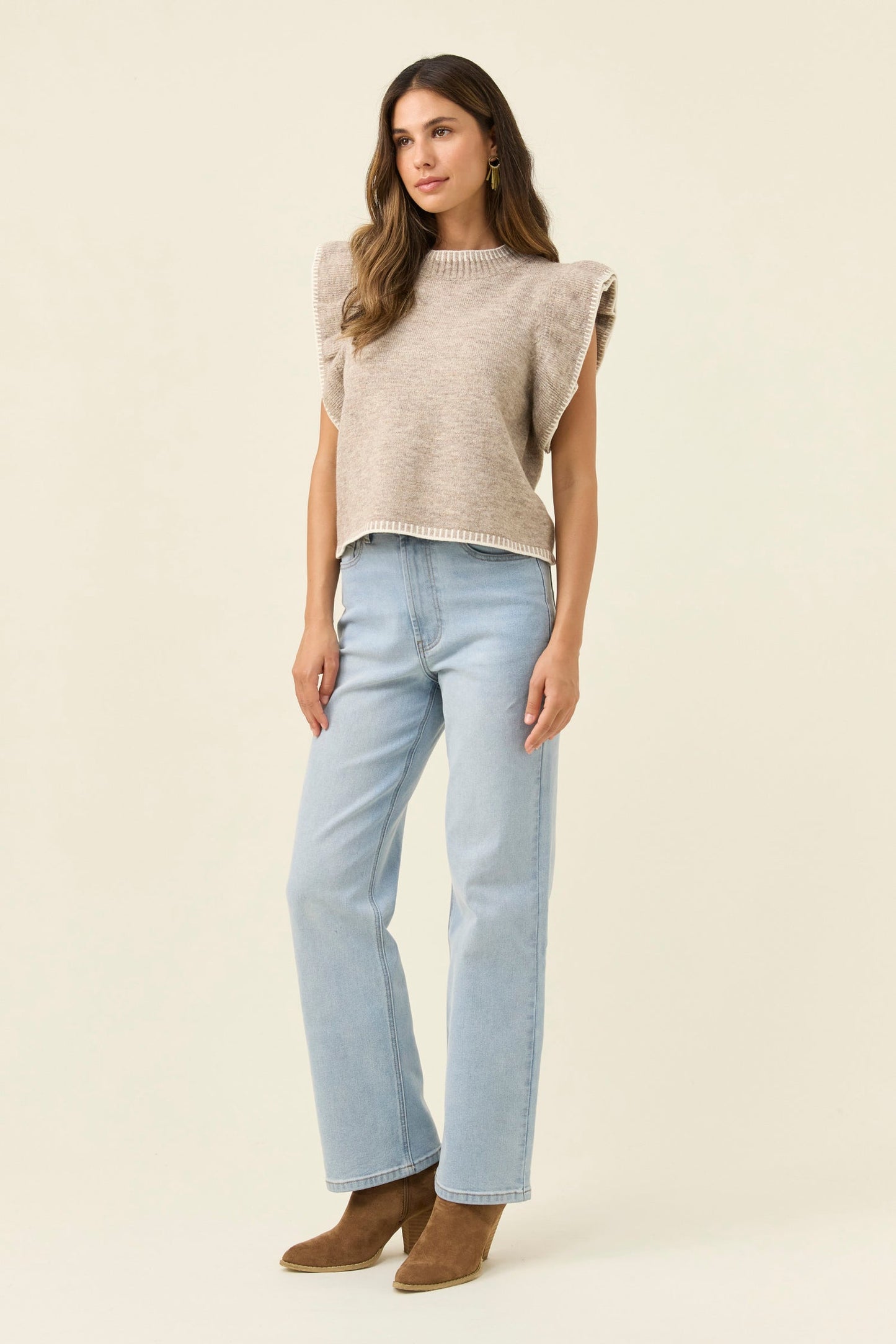 Athena Frill Knit Top