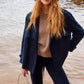 Farina Cropped Trench Navy
