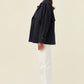 Farina Cropped Trench Navy