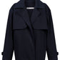 Farina Cropped Trench Navy