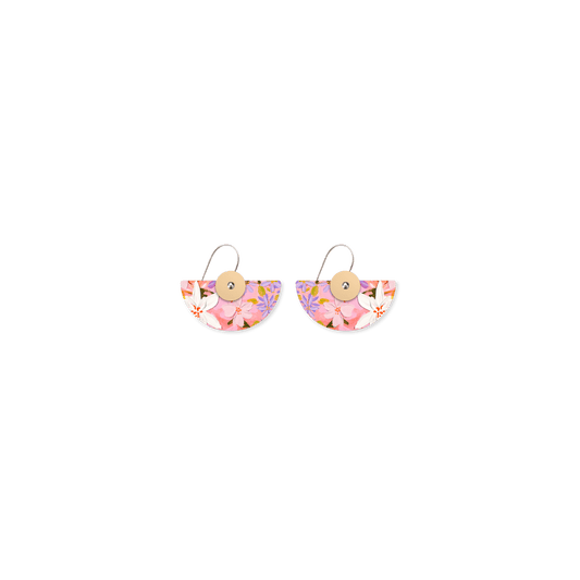 Kelsie Rose Whimsical Blooms Layered Medium Moon Drop Earrings- Moe Moe