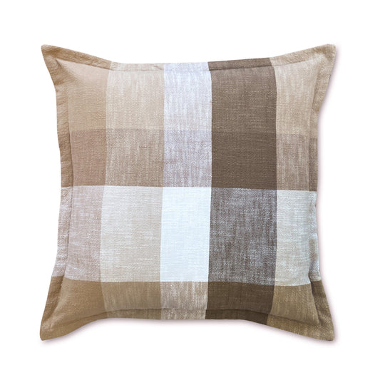 Heidi Coffee Check Cushion - Madras Link