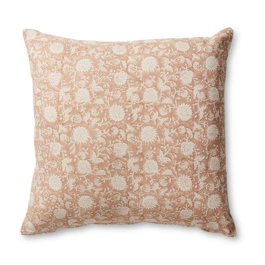 Delilah Rust Block Print Cushion - Madras Link