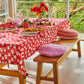 HoHoHo Red Rectangular Linen Tablecloth - Kip&Co