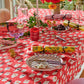 HoHoHo Red Rectangular Linen Tablecloth - Kip&Co