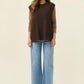 Miru Crew Knit Vest Chocolate