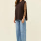Miru Crew Knit Vest Chocolate