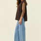 Miru Crew Knit Vest Chocolate