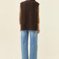 Miru Crew Knit Vest Chocolate