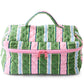 Cactus Stripe Quilted Cotton Toiletry Case