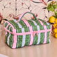 Cactus Stripe Quilted Cotton Toiletry Case