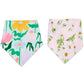 Sweet Flowers Organic Cotton Dribble Bib Set