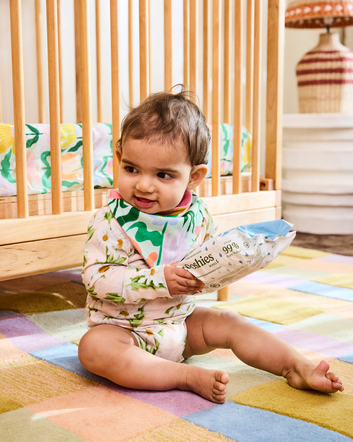 Sweet Flowers Organic Cotton Dribble Bib Set
