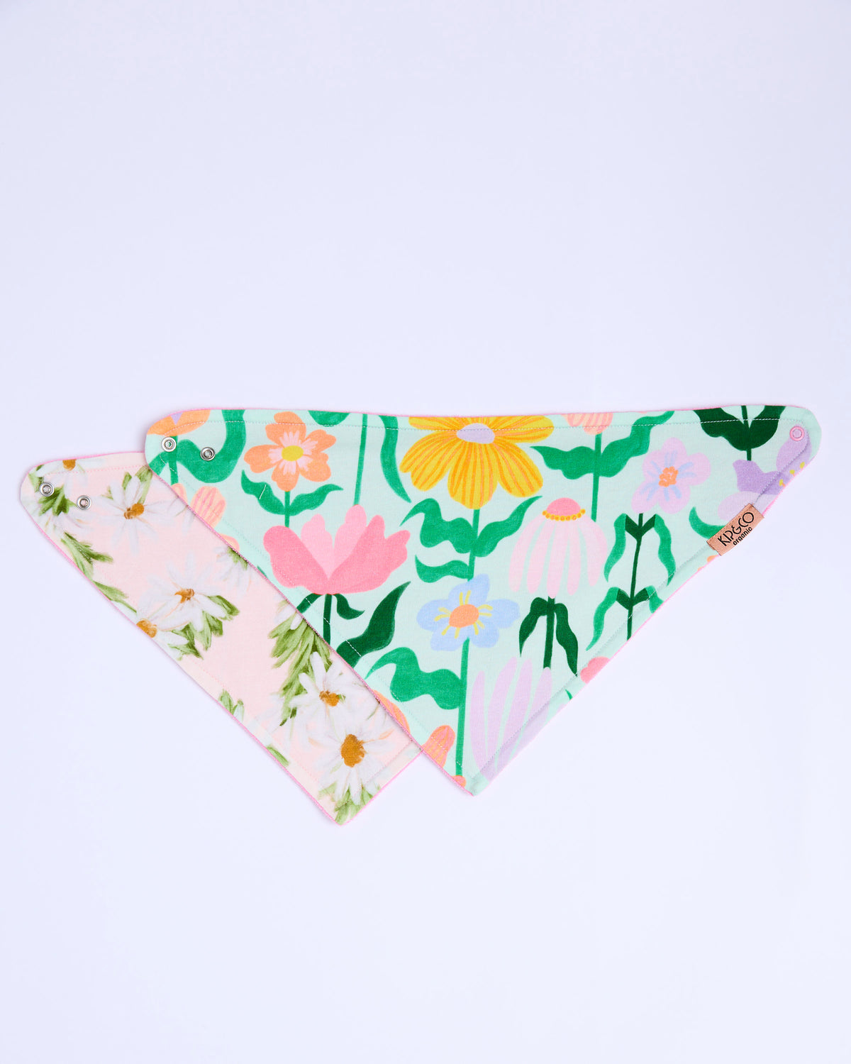 Sweet Flowers Organic Cotton Dribble Bib Set