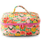 Popping Flowers Peach Quilted Toiletry Case