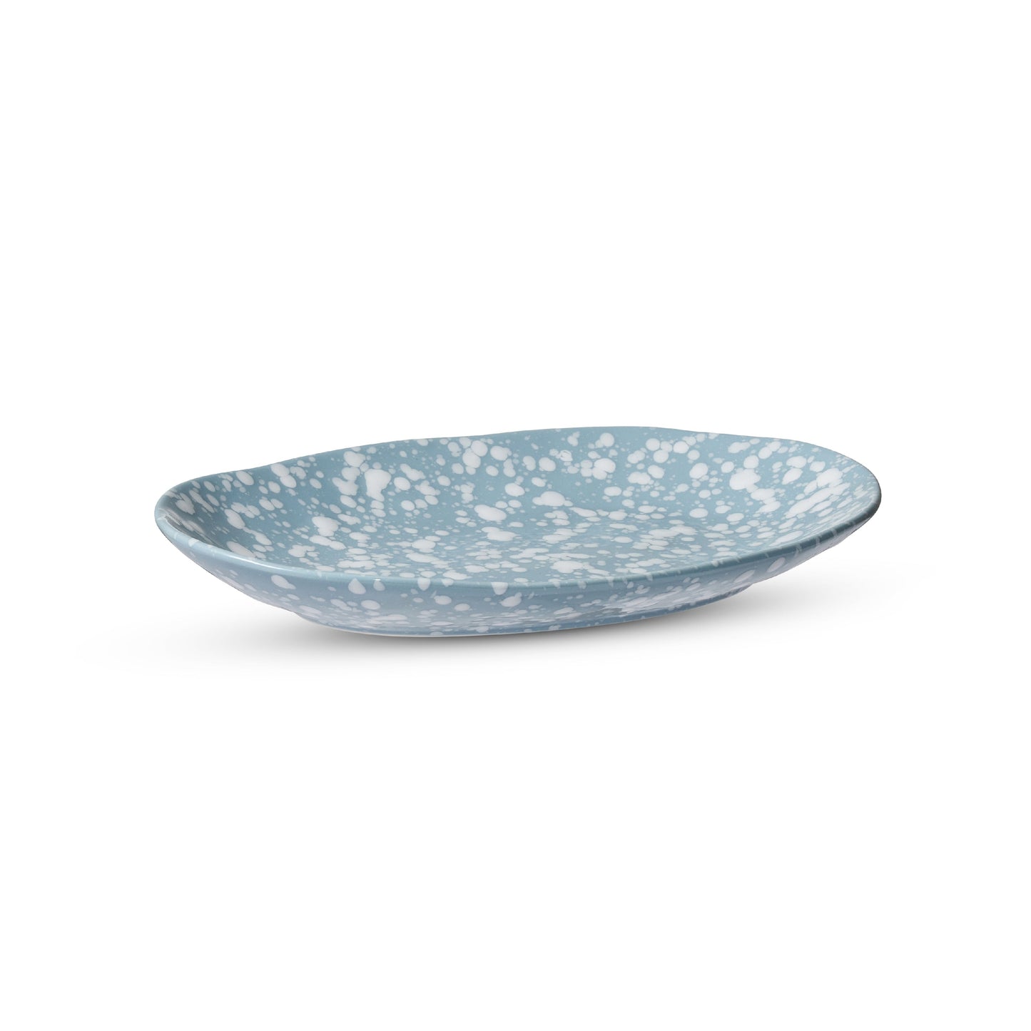 Speckle Light Blue Oval Platter