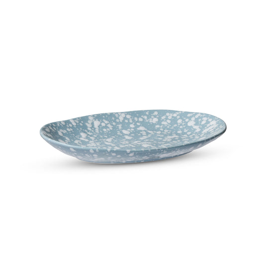 Speckle Light Blue Oval Platter