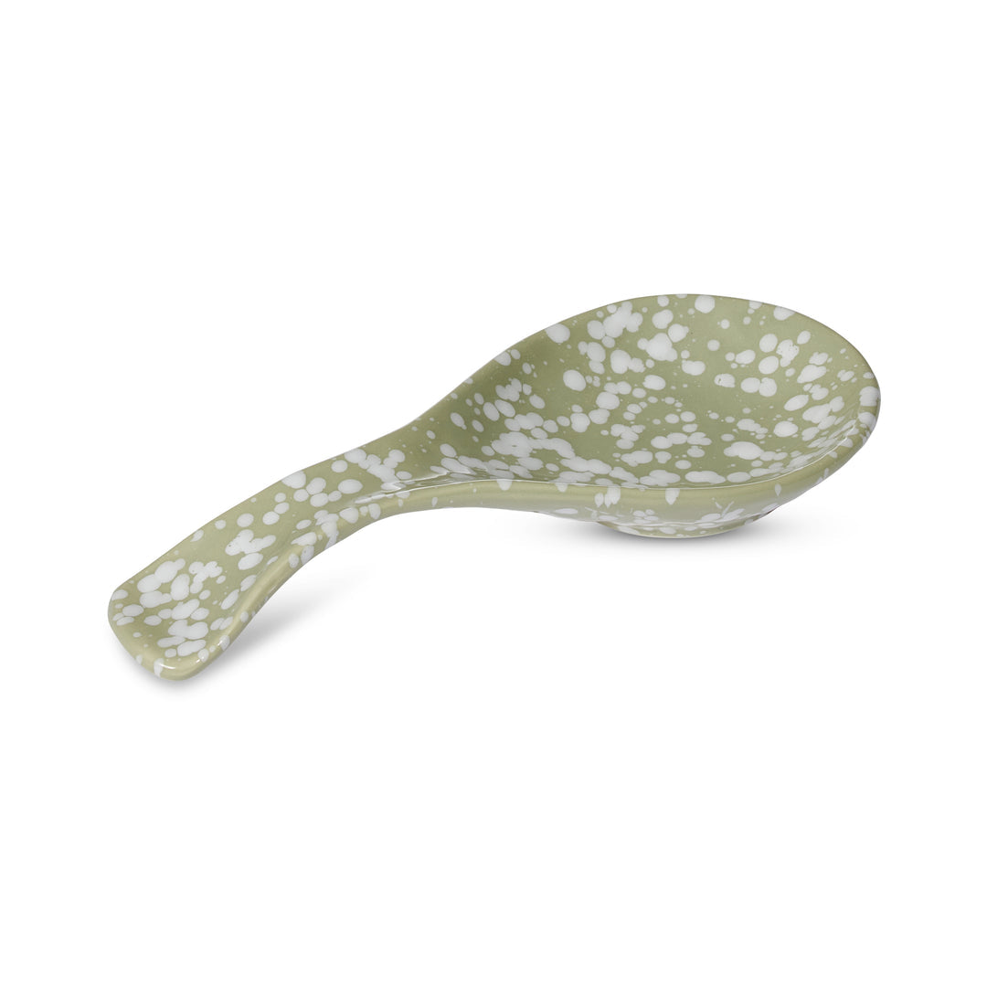 Speckle Green/White Spoon Rest – Canopy Interiors