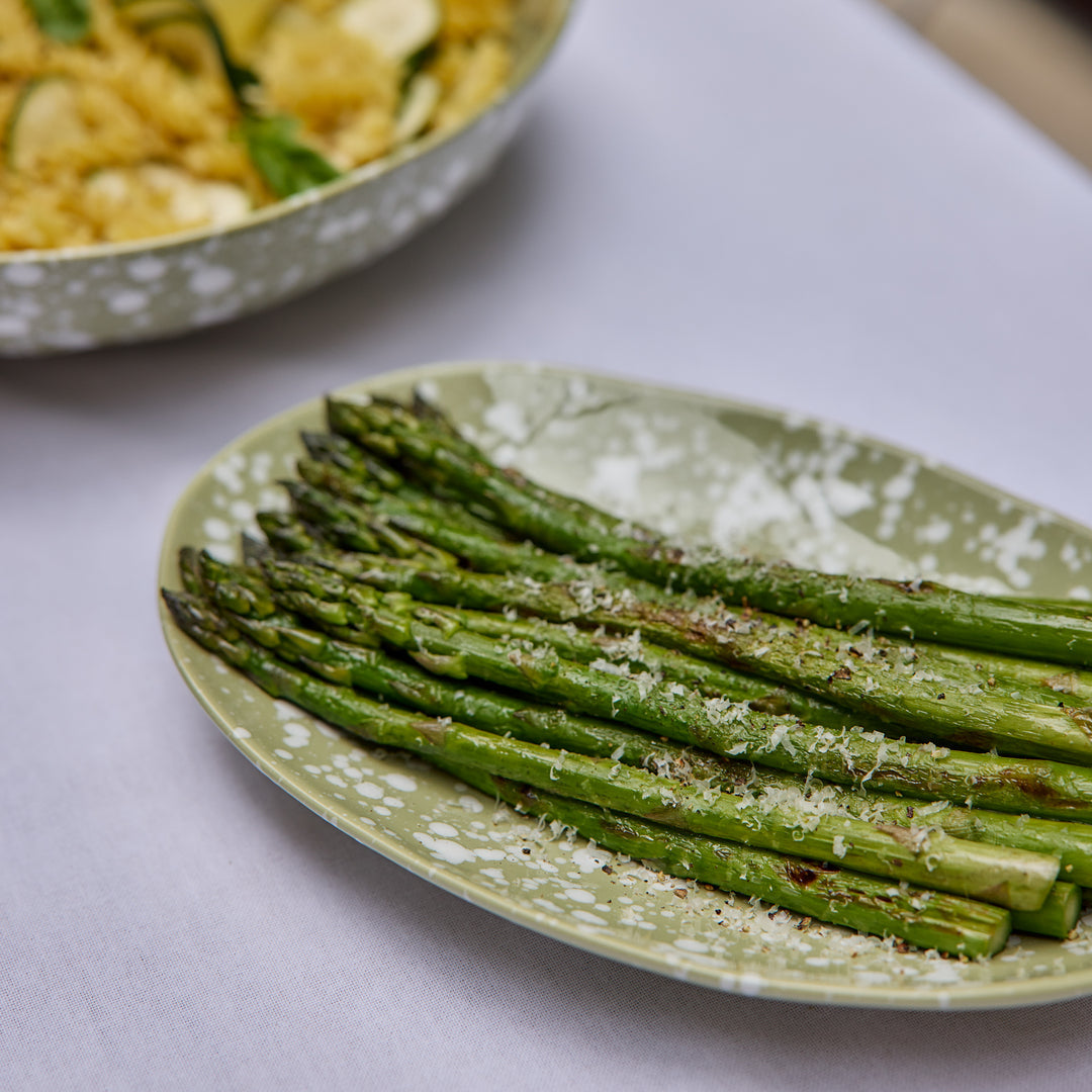 Speckle Green/White Oval Platter