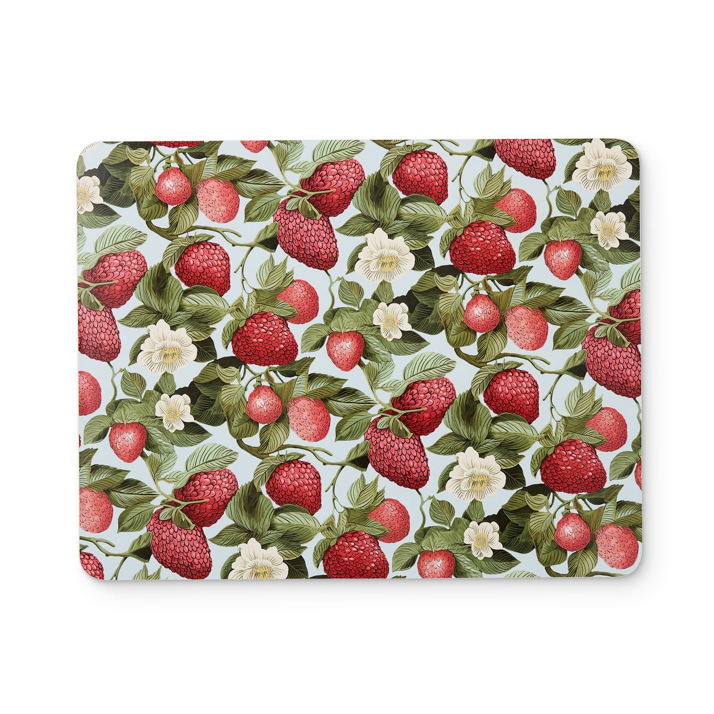 Strawberry Field Rectangle Hard Placemat Set 4
