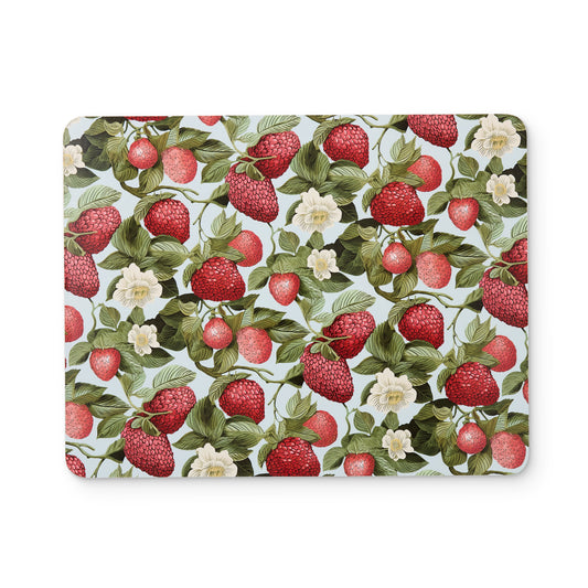 Strawberry Field Rectangle Hard Placemat Set 4