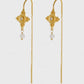 Faye Thread Earring Moonstone