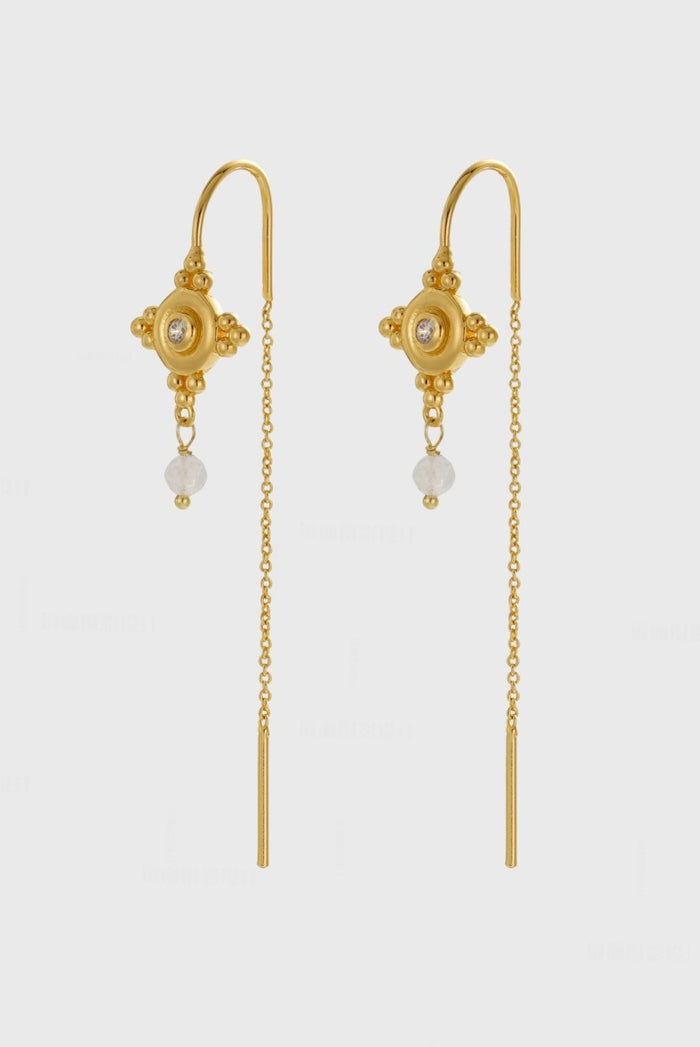 Faye Thread Earring Moonstone