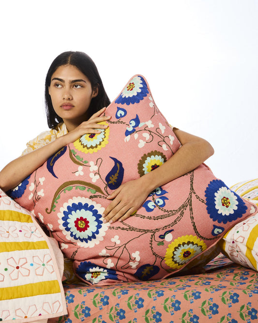 Isabelle Sunset Embroidered Cushion