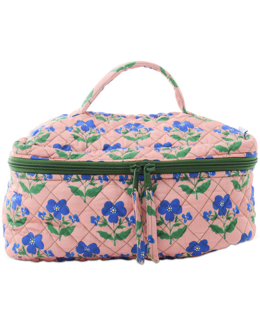 Indian Summer Rose Quilted Cotton Toiletry Case