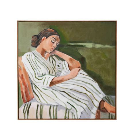 Juliet Teak Frame Oil Painting