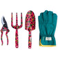 Golden Peony Garden Tools And Gloves Set