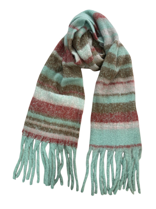 Teal Striped Scarf