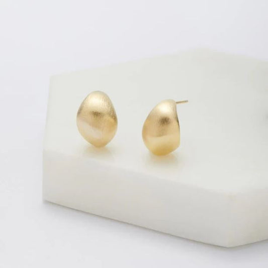 Ally Brushed Gold Earring