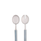 Clyde Stripe Two Tone Blue/White Salad Servers