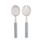 Clyde Stripe Two Tone Blue/White Salad Servers