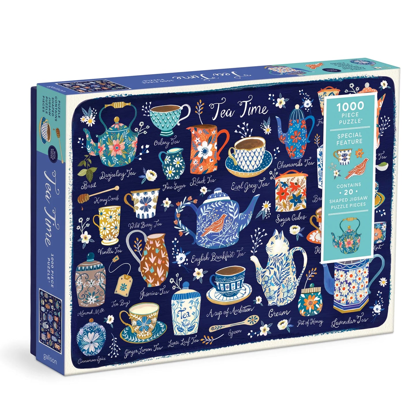 Tea Time Puzzle with Shaped Pieces - 1000pc Multi-Coloured