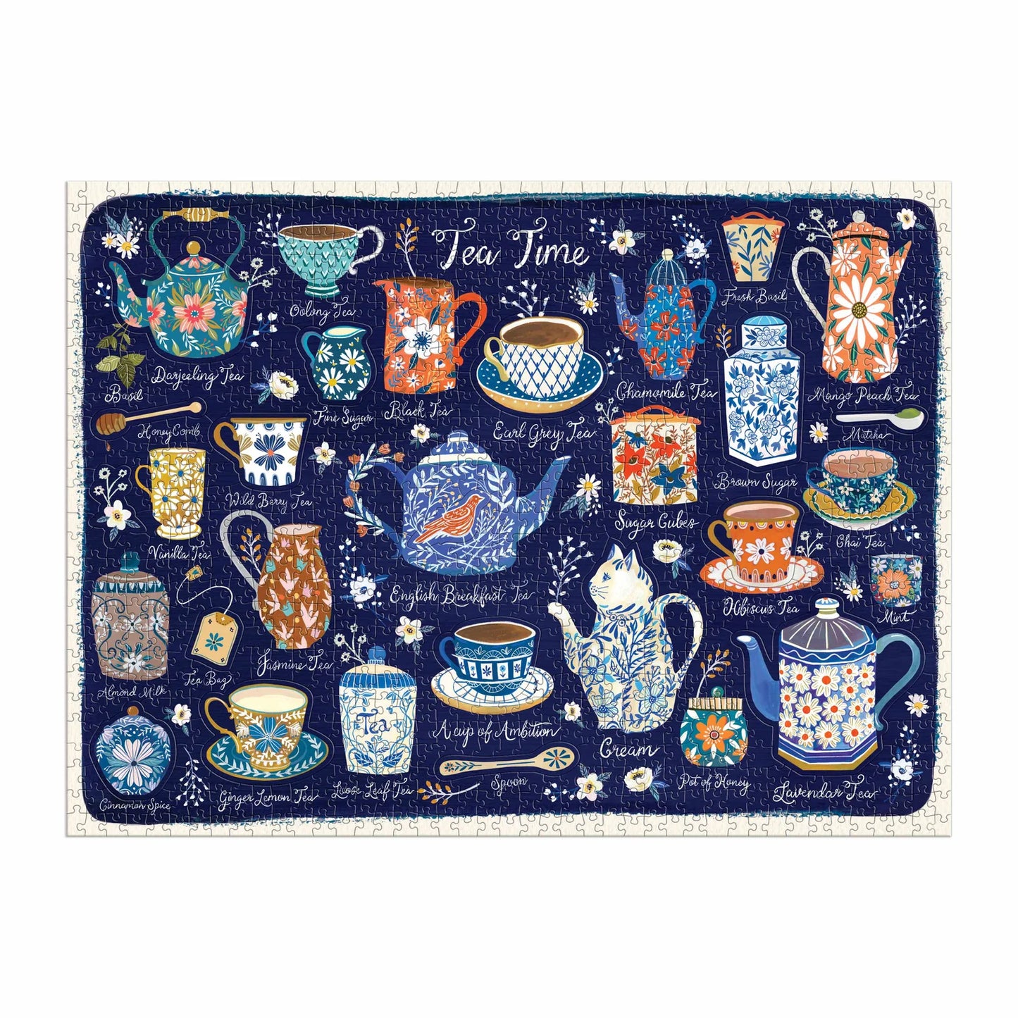 Tea Time Puzzle with Shaped Pieces - 1000pc Multi-Coloured