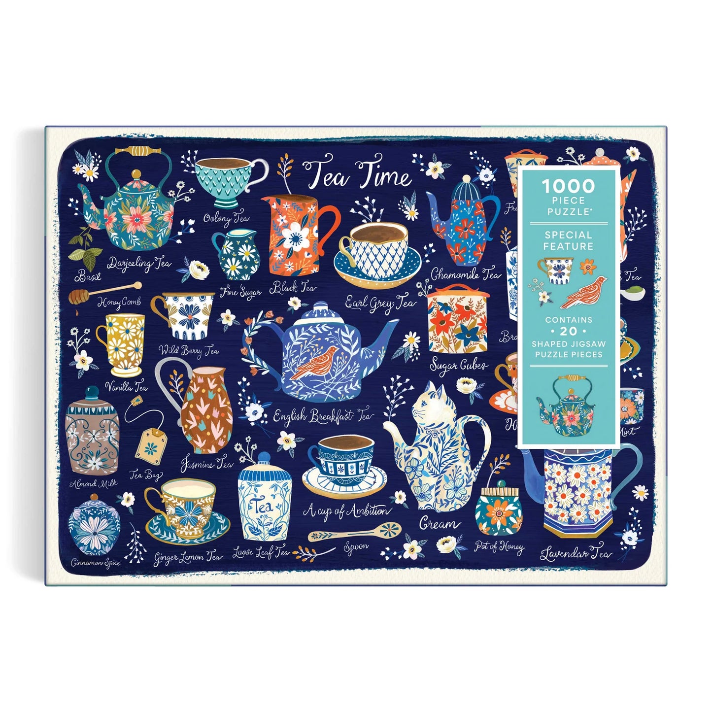 Tea Time Puzzle with Shaped Pieces - 1000pc Multi-Coloured