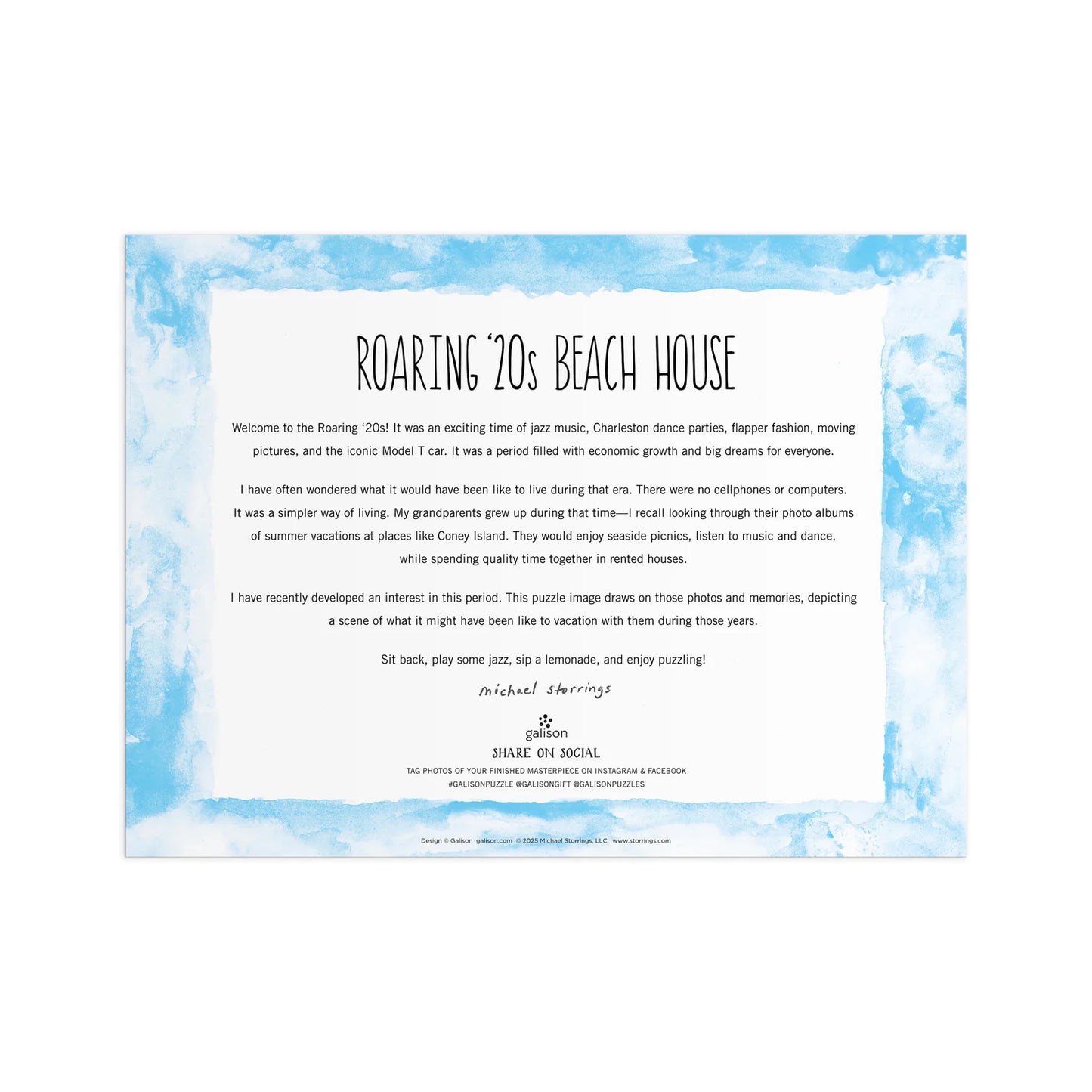 Storrings Roaring 20s Beach House Puzzle - 1000pcs