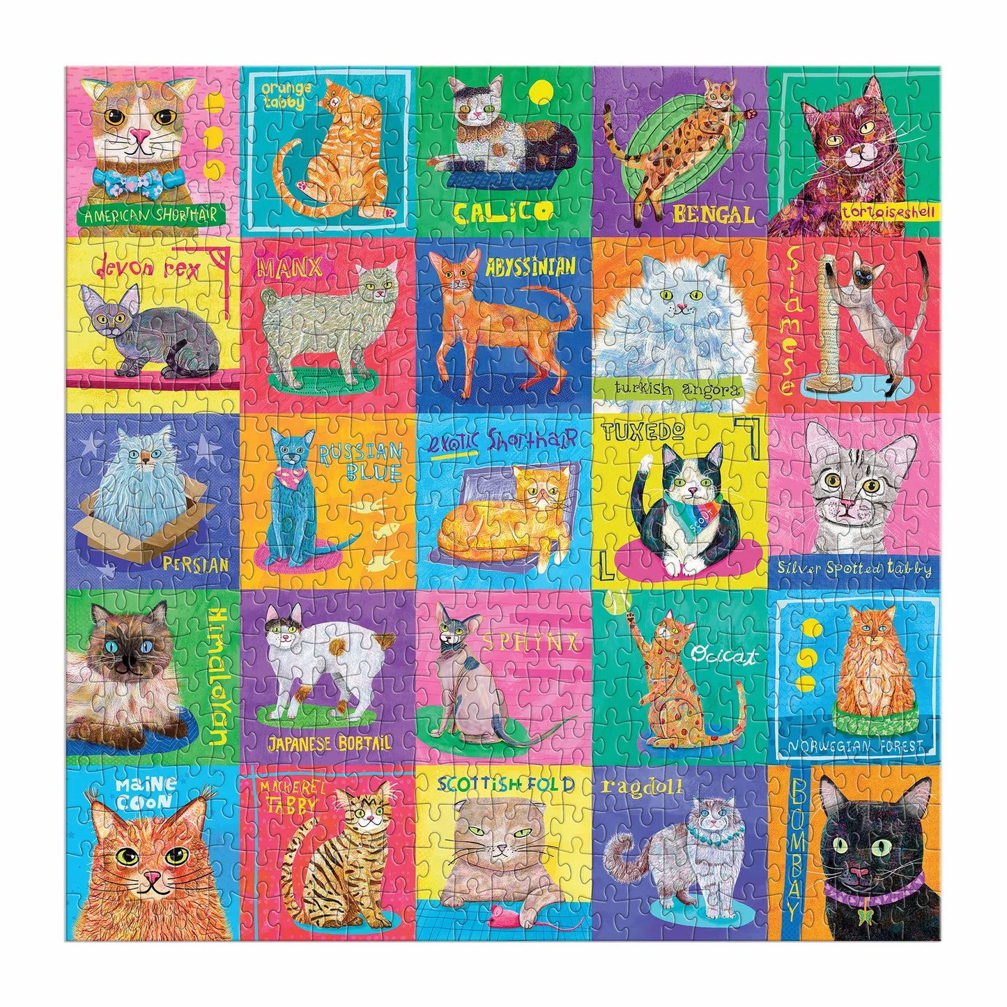 Purr-fect Portraits Family Puzzle 500pc