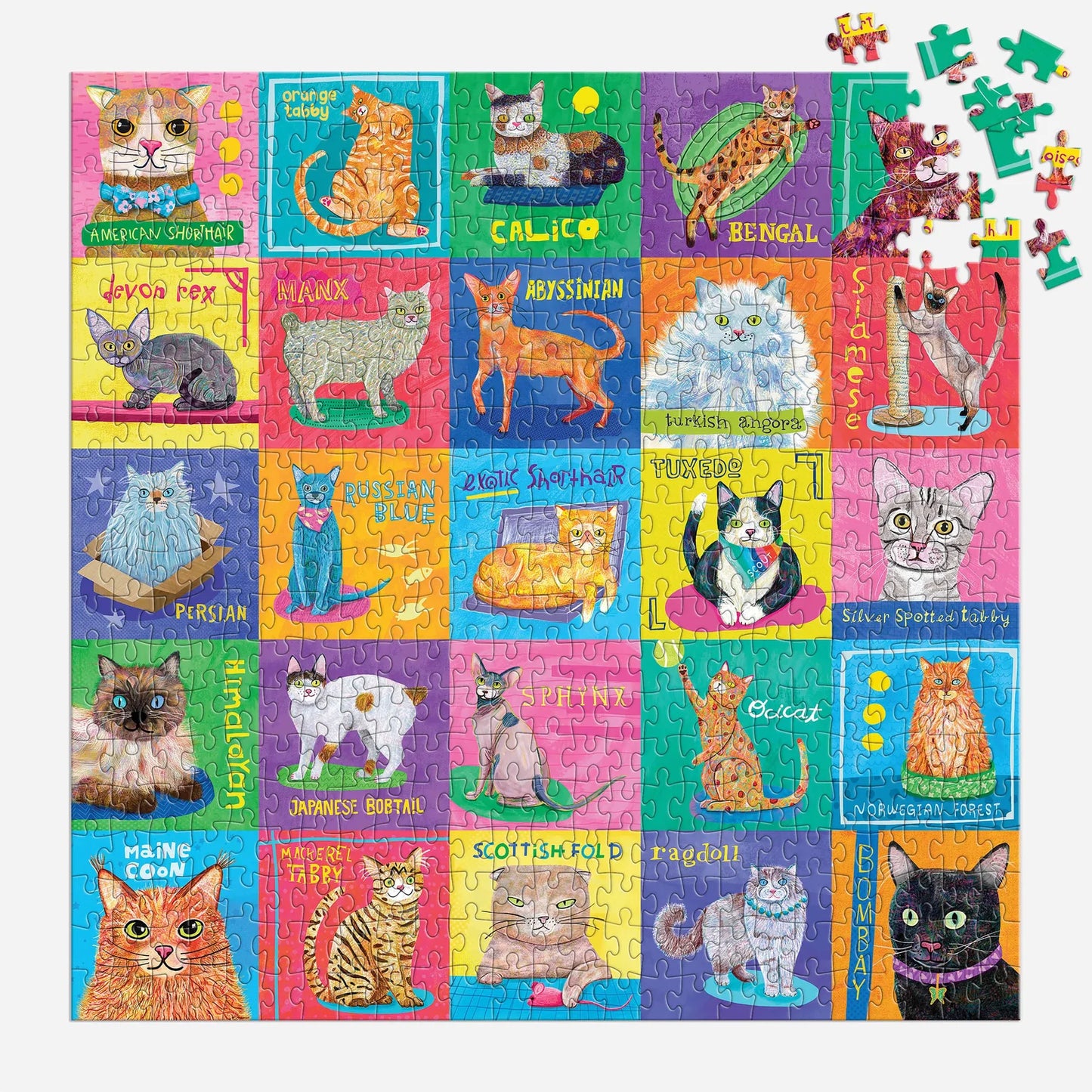 Purr-fect Portraits Family Puzzle 500pc