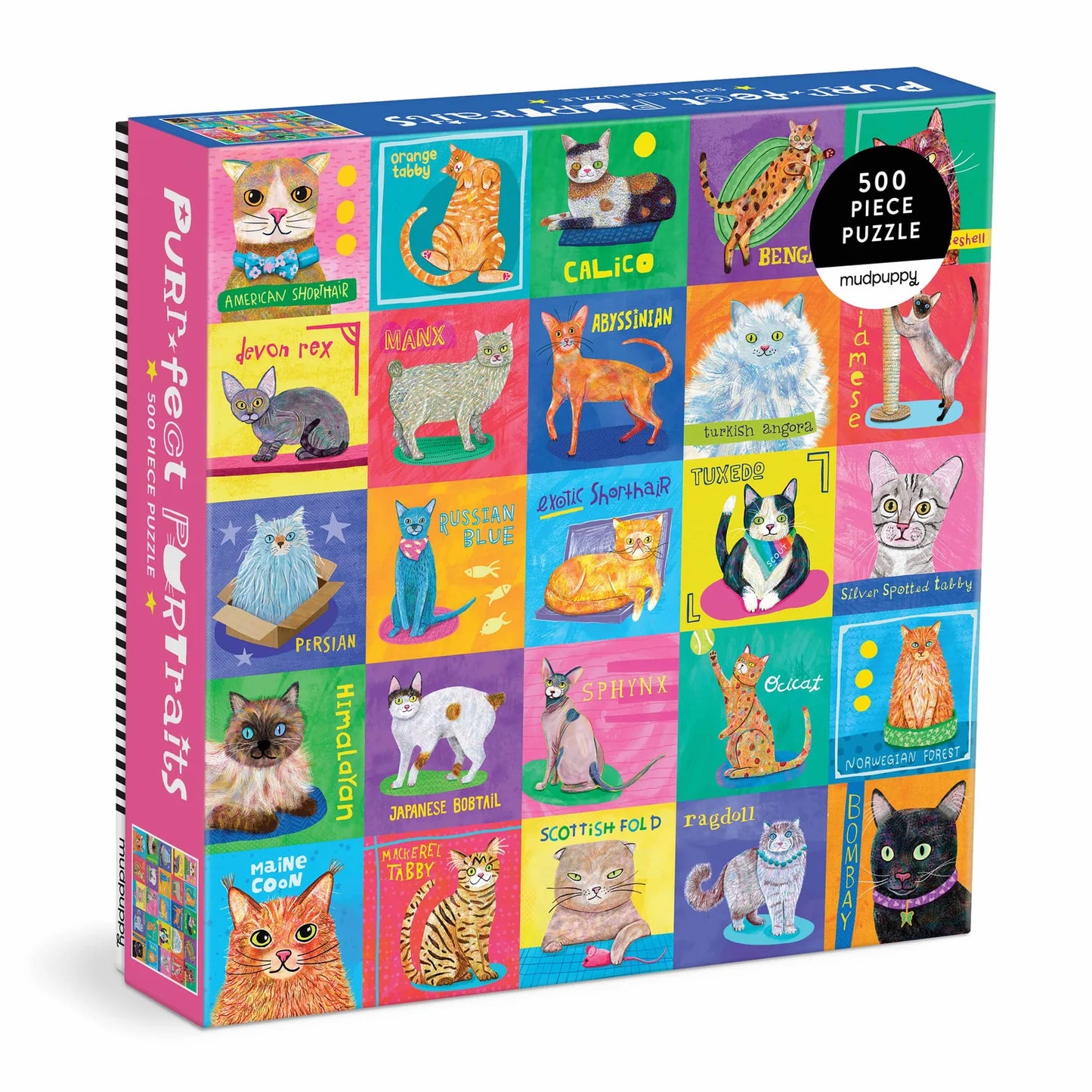 Purr-fect Portraits Family Puzzle 500pc