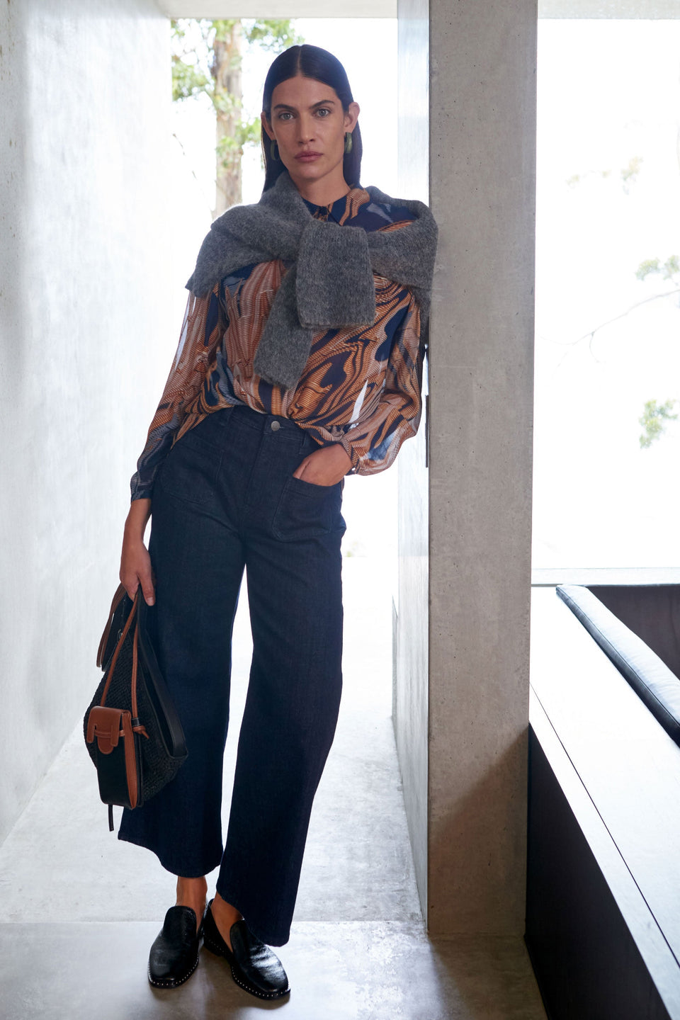 Eir Sheer Shirt Brandr Print