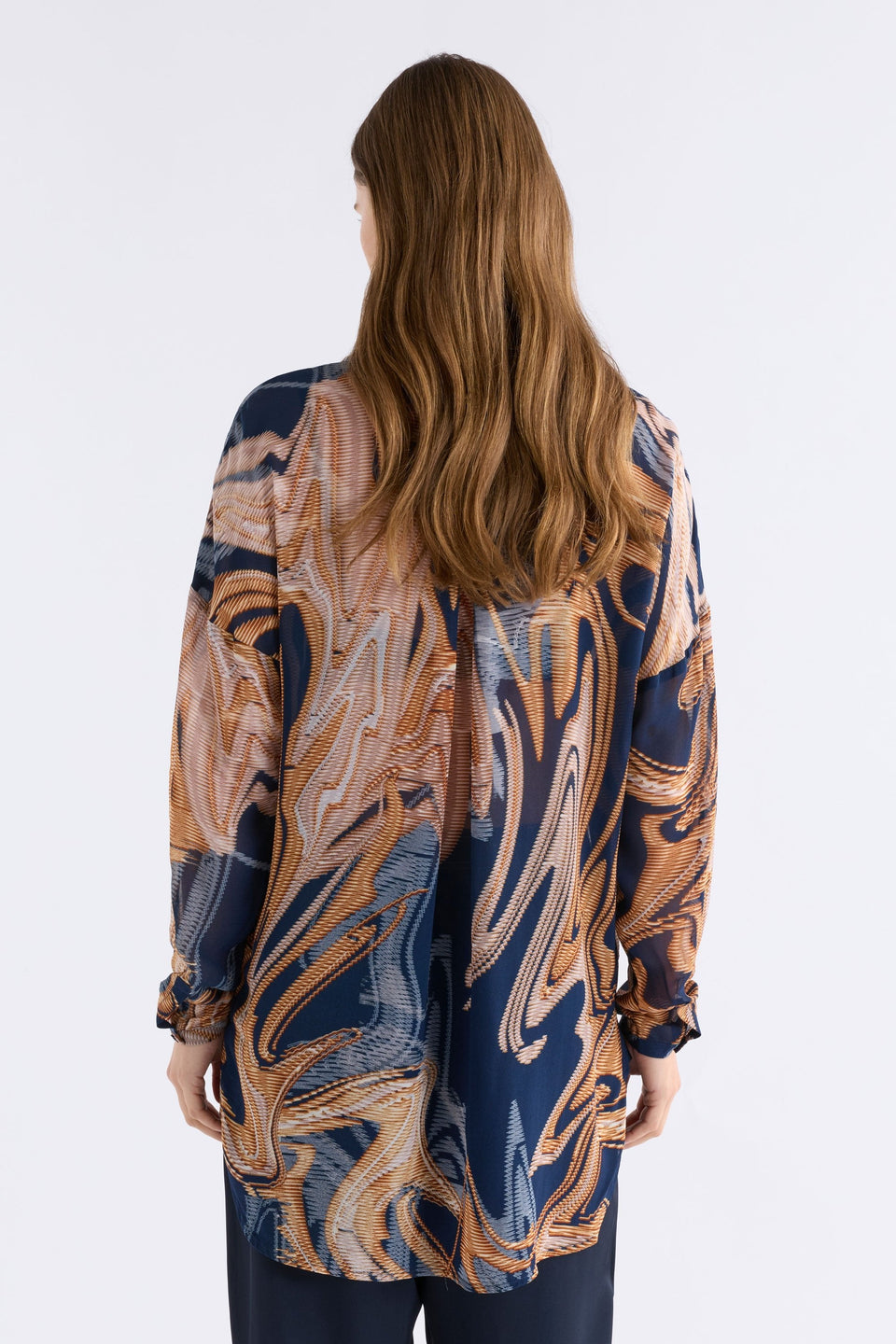 Eir Sheer Shirt Brandr Print
